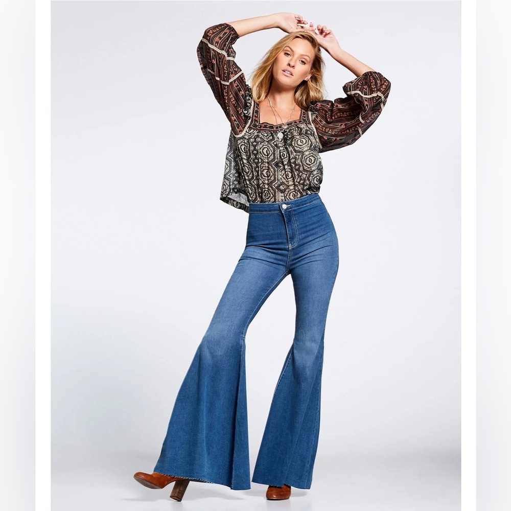 Free People Just Float On Flare Jeans